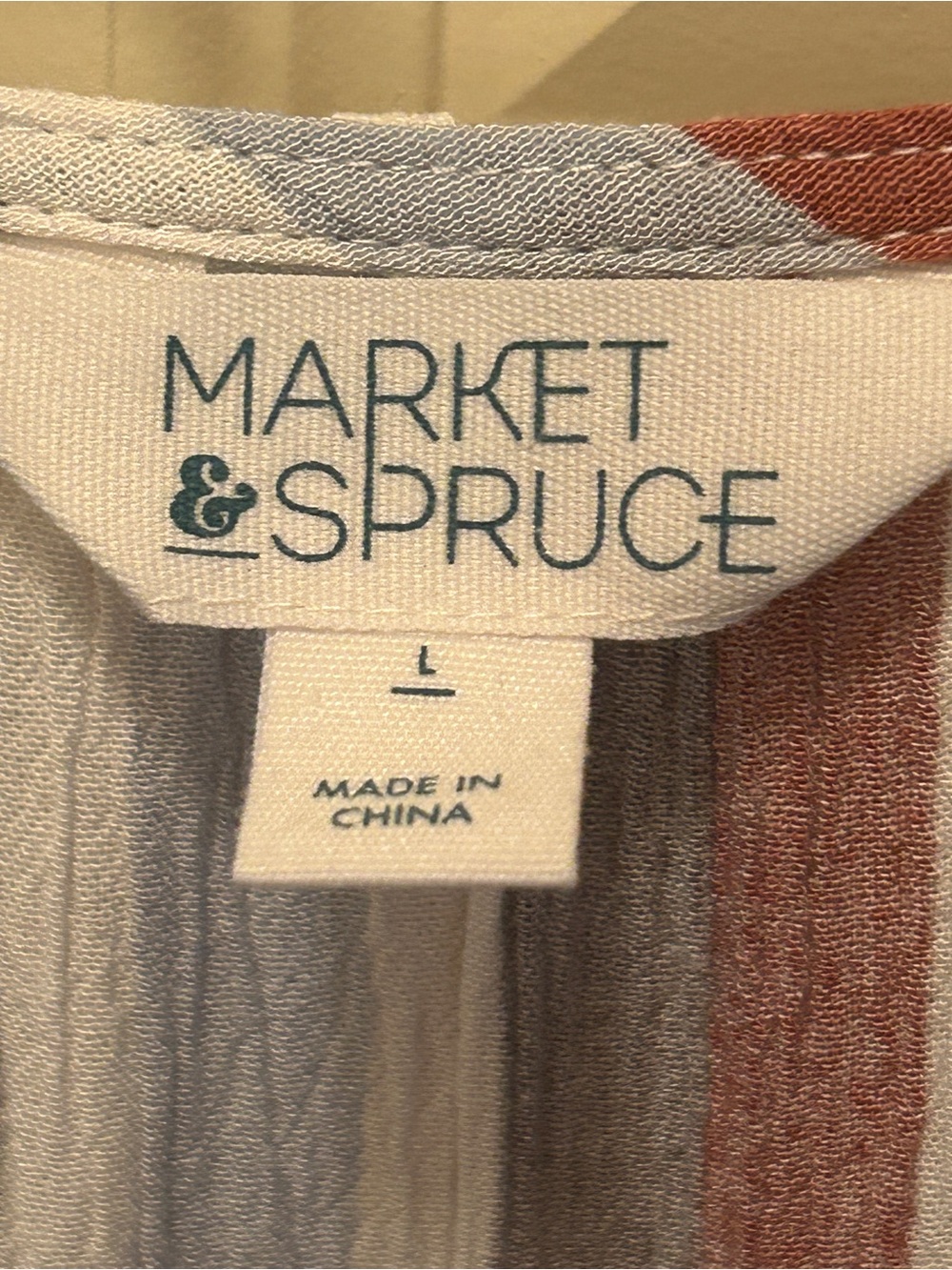 Market & Spruce Women’s Striped Wrap-Front Summer Dress Size Large - Picture 5 of 8